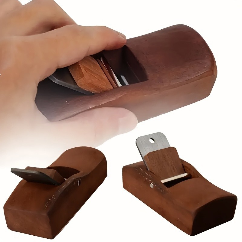Mini Wooden Block Plane – Handheld Woodworking Tool for Fine Wood Shaping