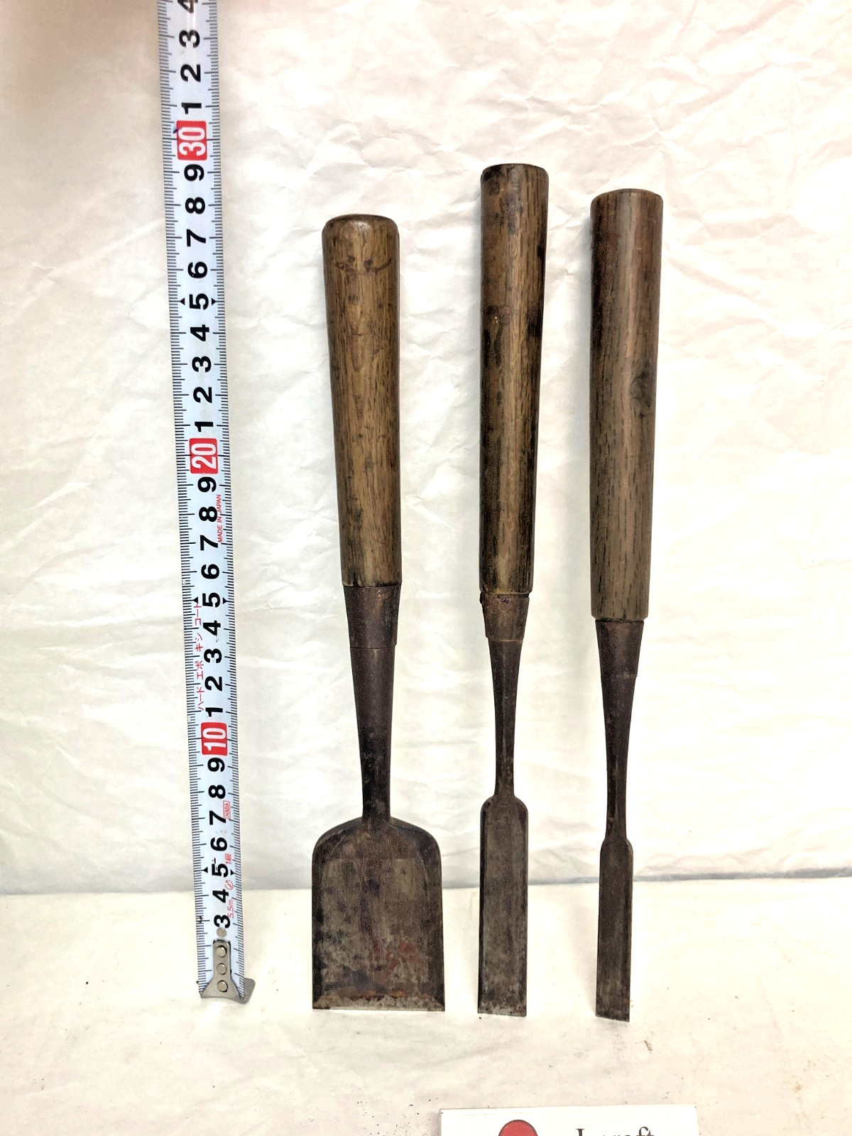 Set of 3 Japanese Mortise Chisels Woodworking Carpenter Tools 0418F
