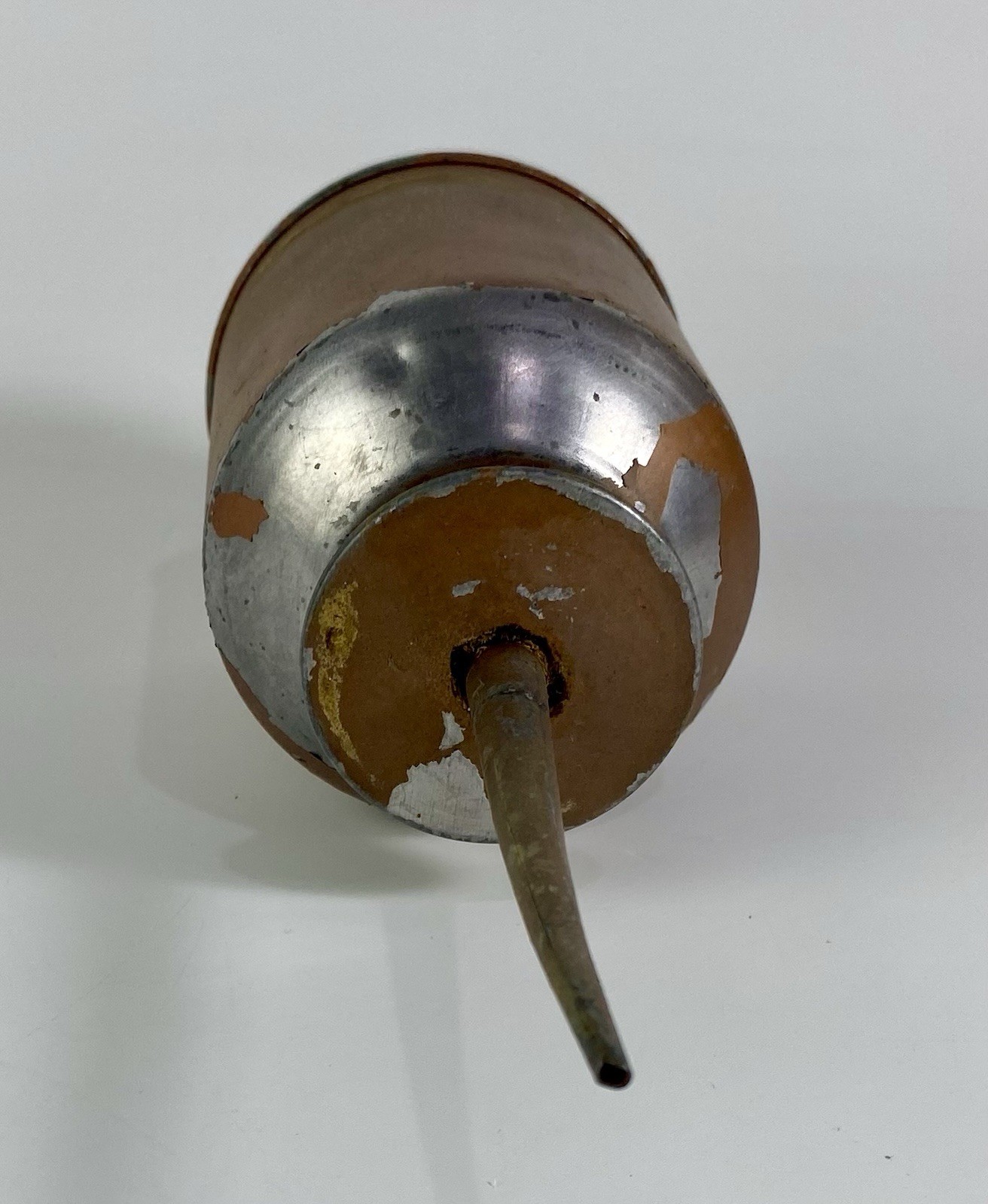 Vintage Thumb Oiler/Oil Can with Spout – Aged Copper Paint – Use or Display!