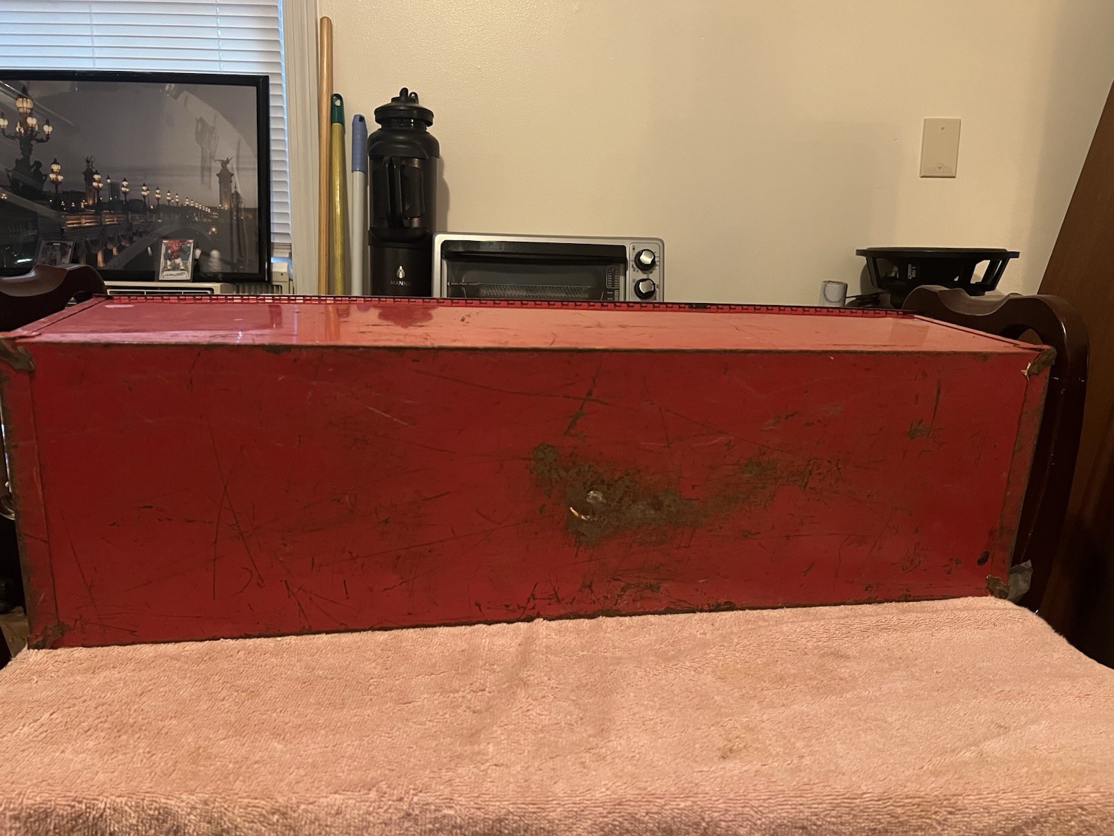 Vintage Craftsman 30in Metal Carpenters Toolbox Red – FREE SHIPPING USA