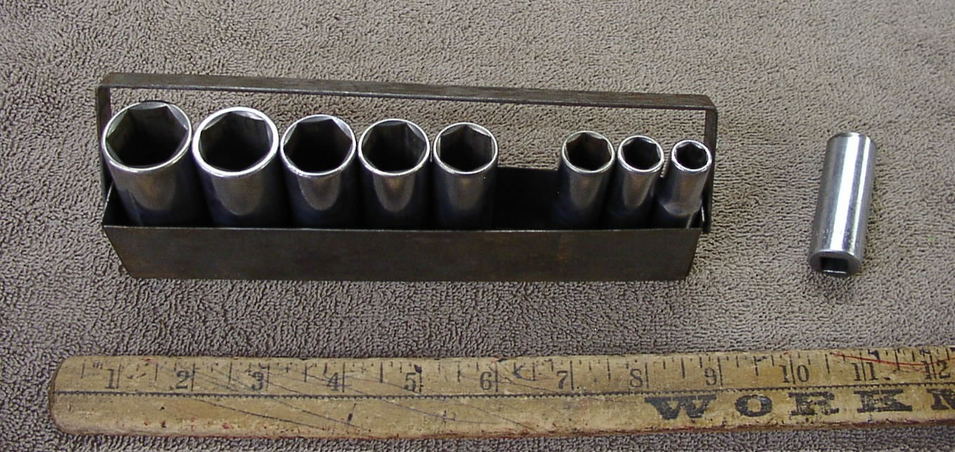 8 Craftsman “V” Series 3/8″ Dr. 6 Pt Deep Well Sockets,7/8″-3/8″,W/ Tray,& BONUS