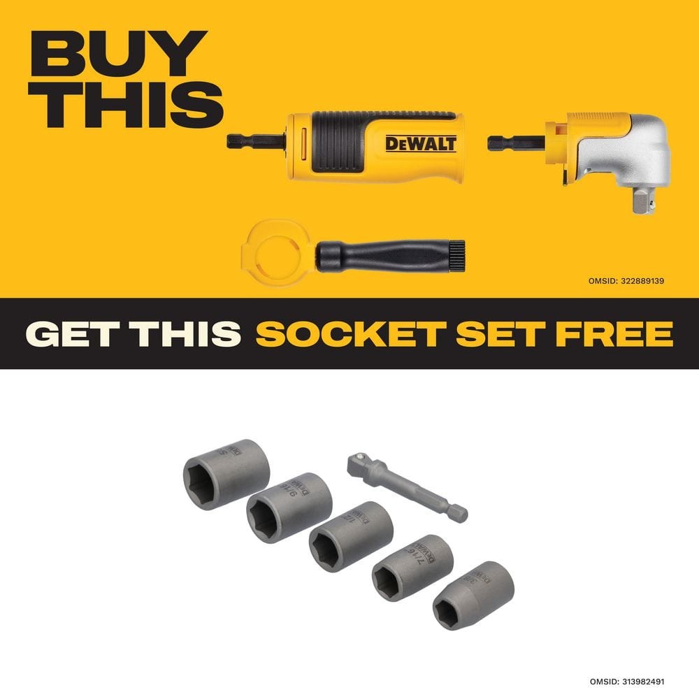 DEWALT MAXFIT ULTRA 3/8 in. Carbon Steel Drive Socket Set w/ 1/4 in. Adapter