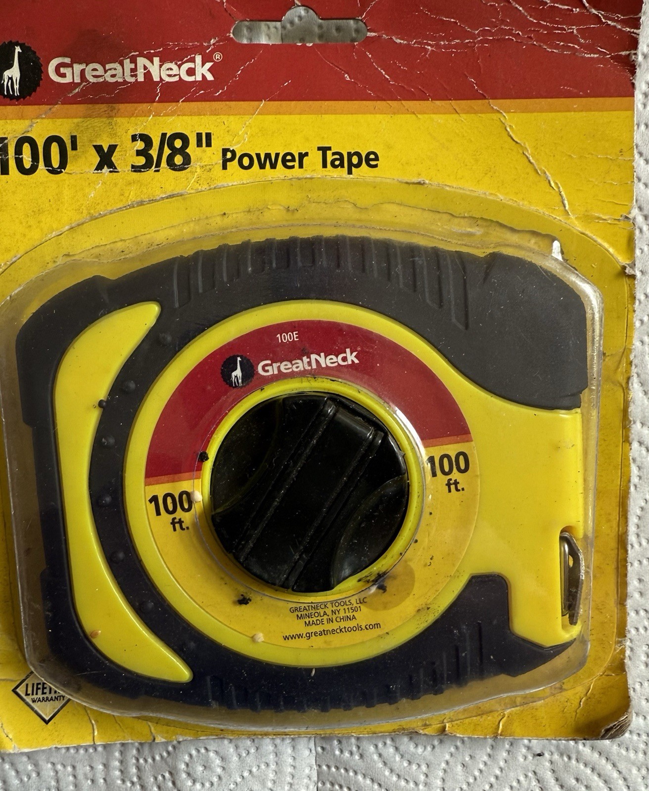 Greatneck 100’ Feet by 3/8 Tape Measure Winder -Factory Sealed