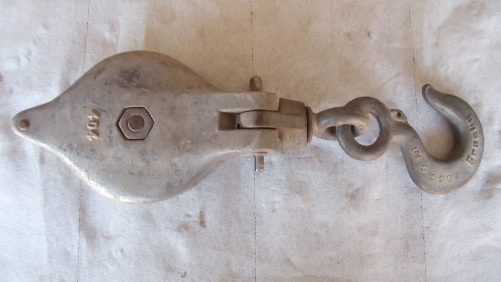 Vintage Grosly Western Power Products 404 Snatch Block Pulley Aluminum Linemen