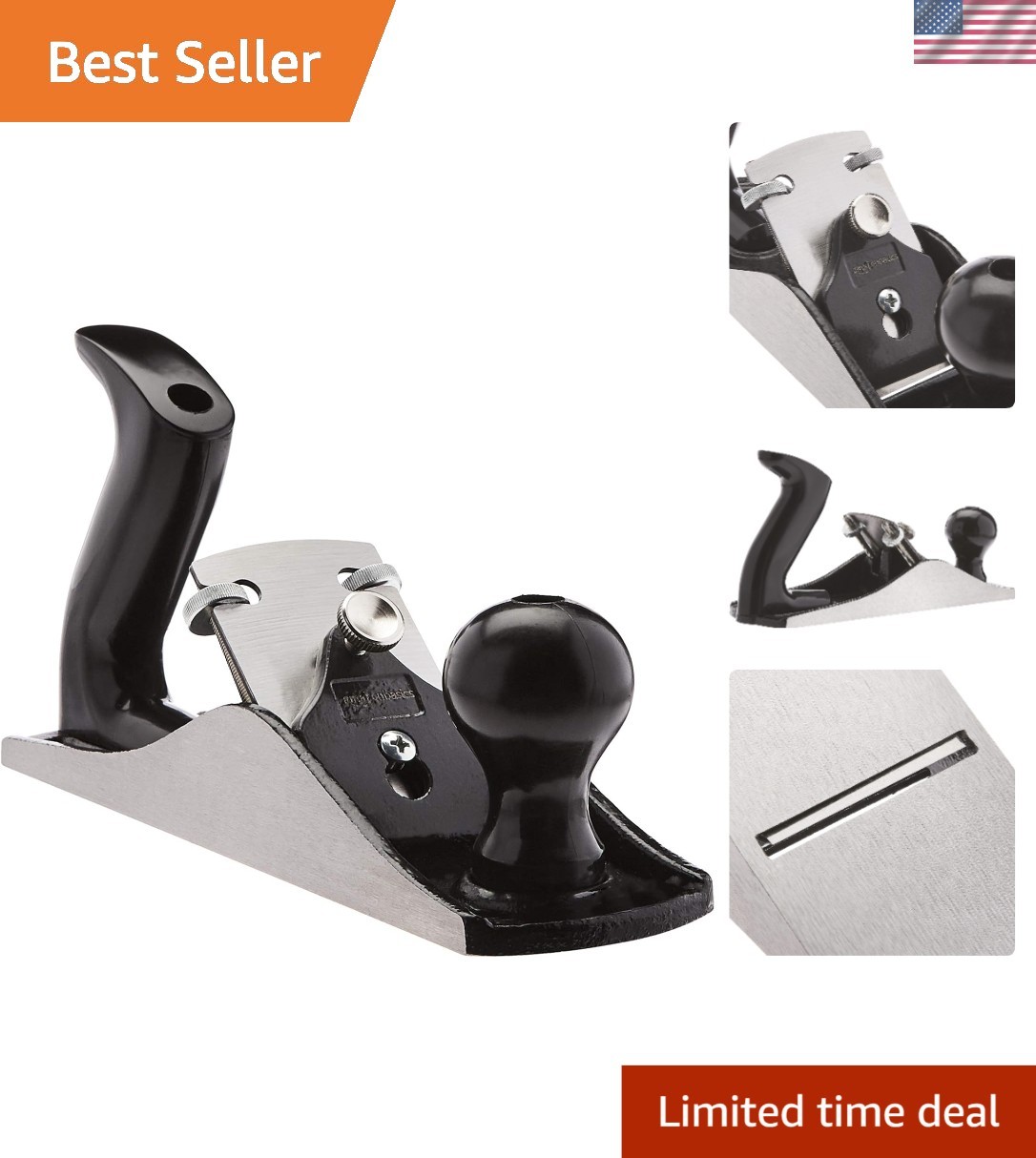 Durable Cast Iron Hand Plane – 2-Inch Blade for Precision Woodworking Projects