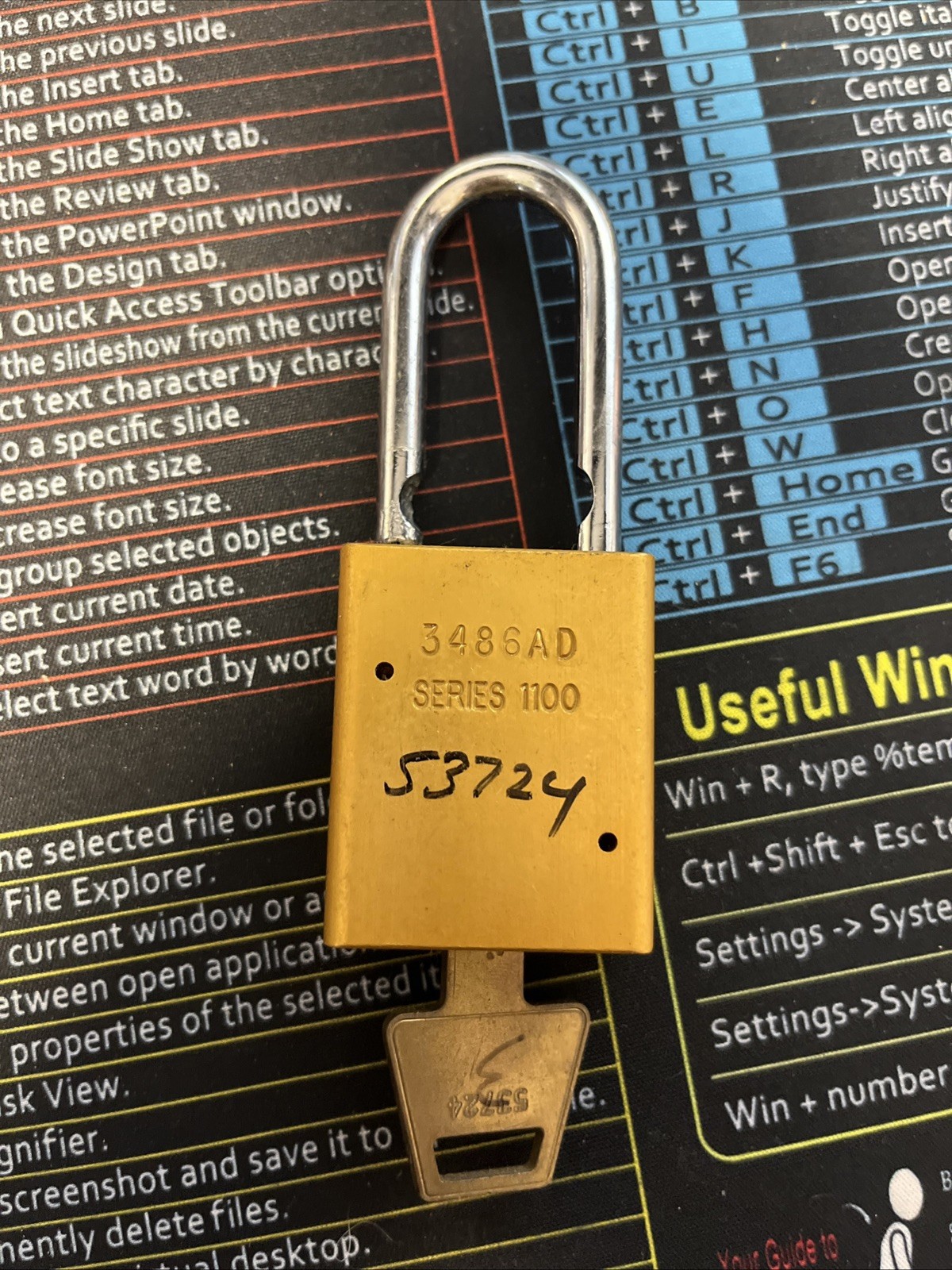 American Lock 1100 Series Padlock W/ Key Locksport Locksmith Collector