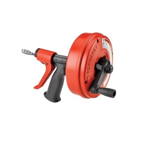 Ridgid 57043 Manual Power Pistol Grip Winding Drum Auger 1/4 Dia. x 25 ft. L – O