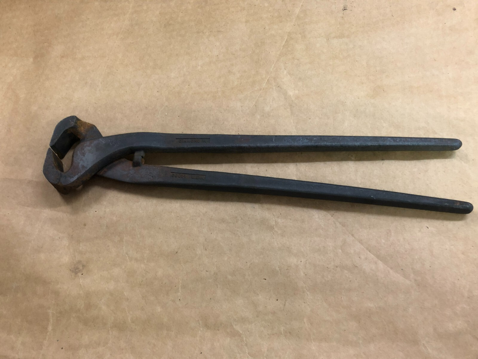 Vintage 14″ Diamond Tool GG014 End Nipper Pliers Made in USA Blacksmith Farrier