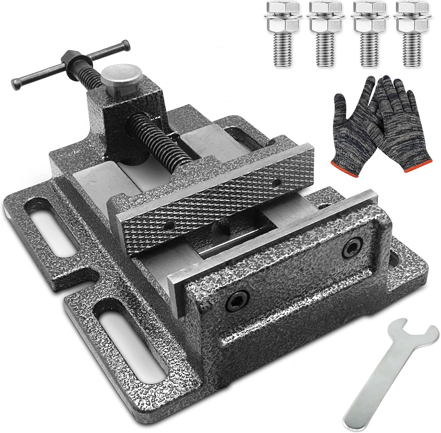 Heavy Duty Vice for Drill Press, 5.0″ Black, Quick Release Workbench Industrial