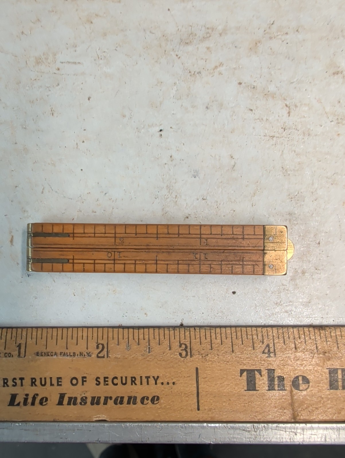 1800-1920 Vintage Stanley No. 65 Folding Boxwood 24-Inch Ruler