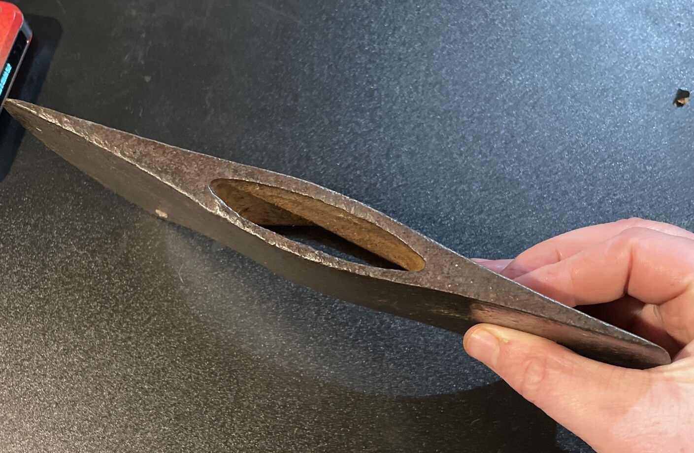 Vintage Double Bit Axe Head Illegible Worn Mark Unknown Maker USA 3.5lbs