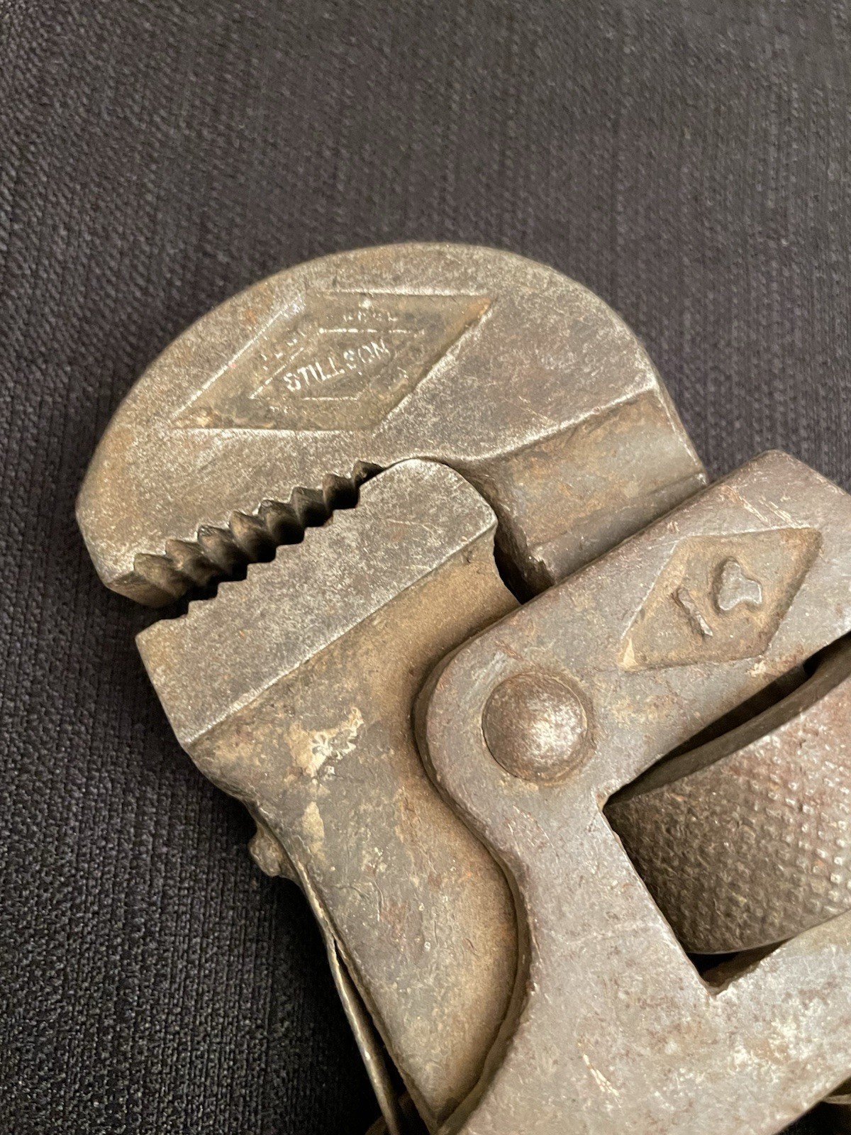 Vintage Stillson Walworth Mfg. Co. 14″ Adjustable Pipe Wrench w/ Wood Handle