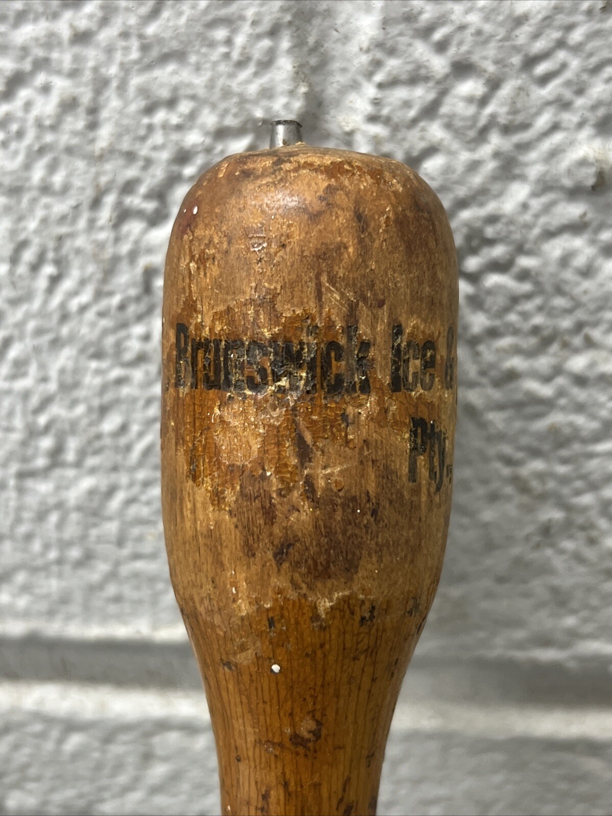 VINTAGE ICE PICK BRUNSWICK ICE & COLD STORAGE CO 1800s CAFE ADVERTISE PUB BAR