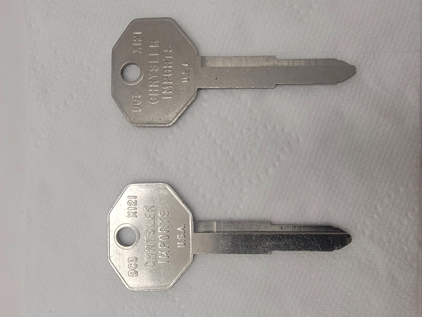 Lot Of 2: X121 Cole Key Blanks Chrysler Imports DC3 USA