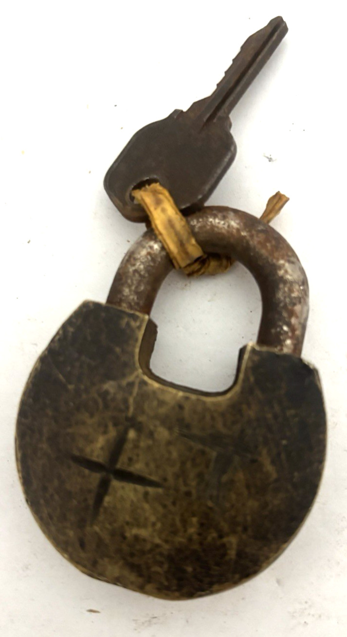 Lot of 4 Vintage Solid Brass Pad Locks – #4 Admiralty Squire English + 3 More