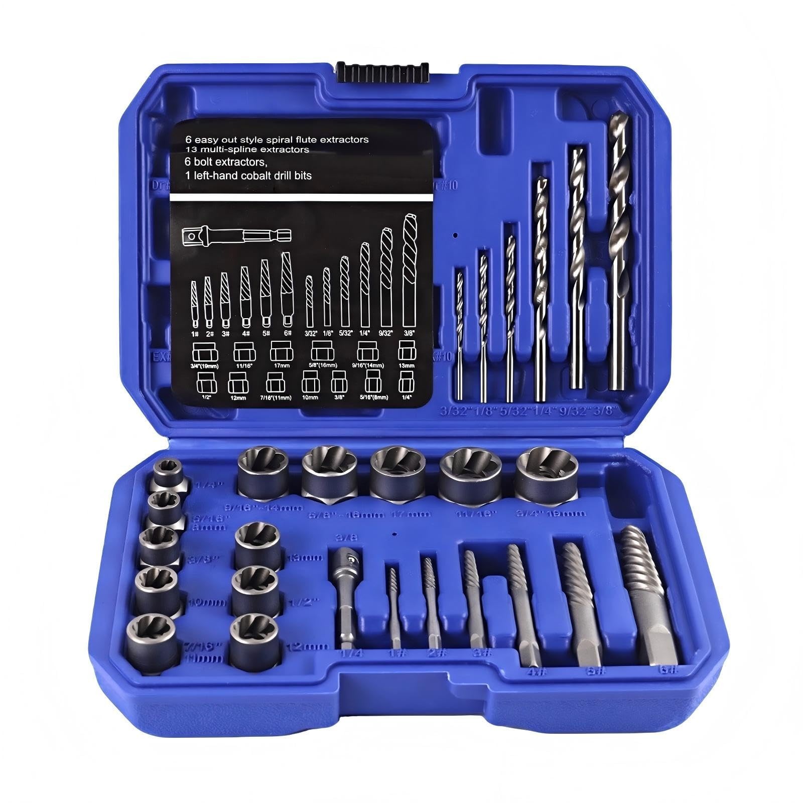 26 Piece Damaged Screw & Bolt Extractor Set,Stripped Broken Bolt Remover Kit …