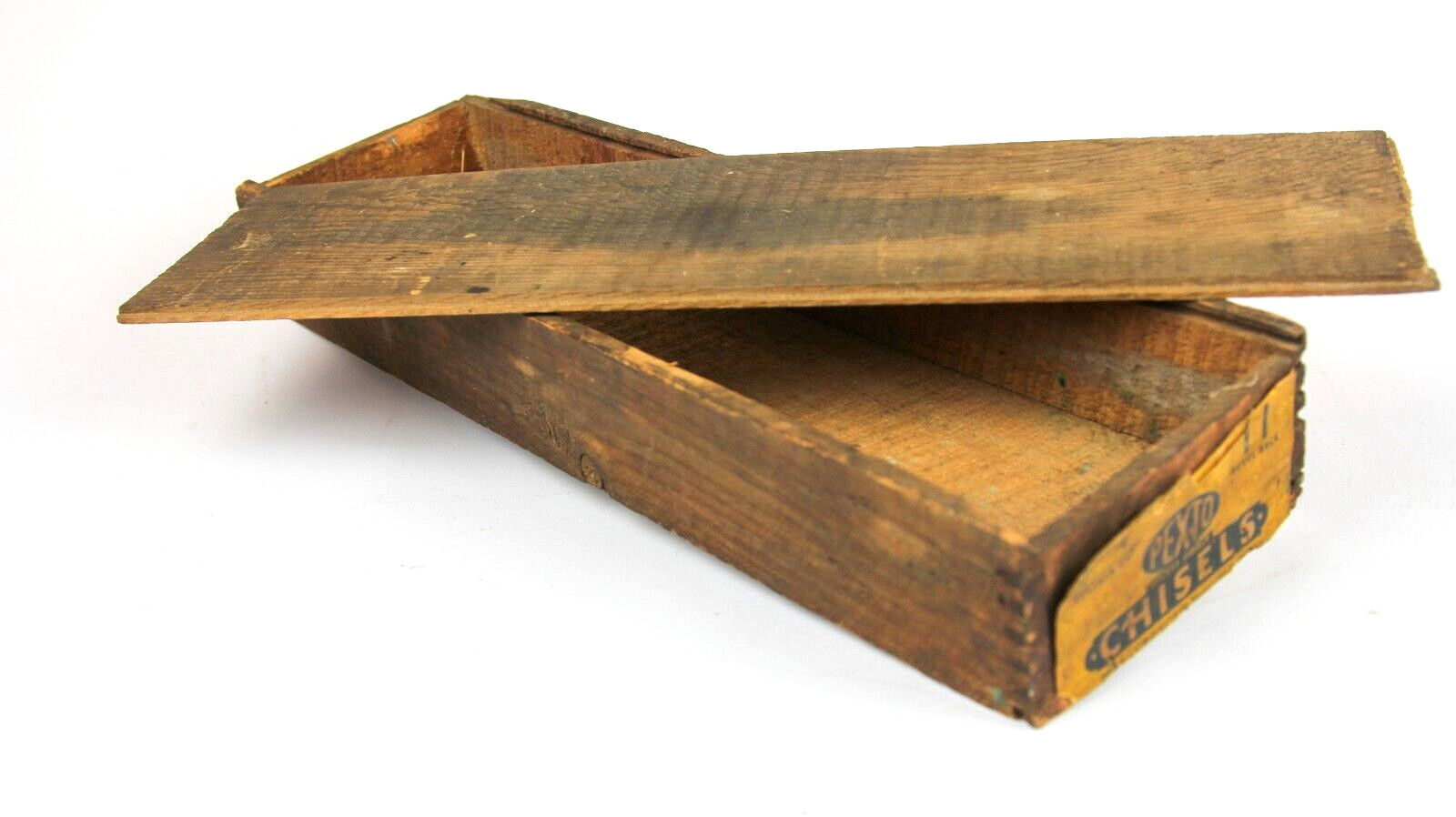 Vintage Pexto Peck Stow & Wilcox Wooden Socket Firmer Chisel Box Empty