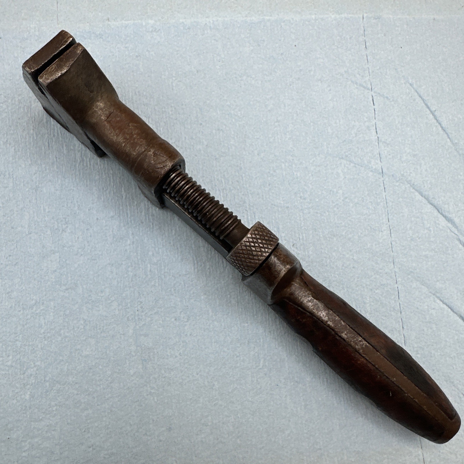 Antique P. S. & W. Co. 8” Solid Bar Pipe Wrench Pat. Jan. 14, 1896 Made In USA