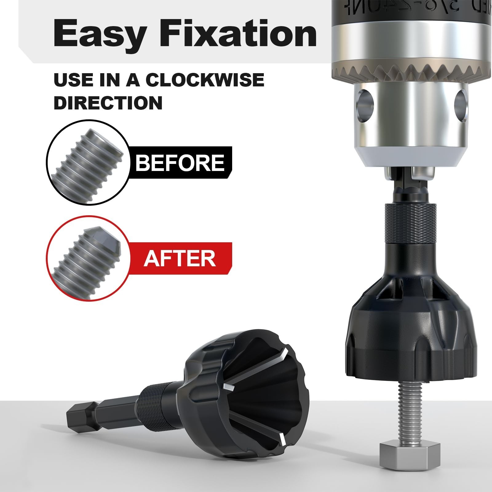 Deburring External Chamfer Tool With Tungsten Carbide Blade, Bolt Thread Repa…