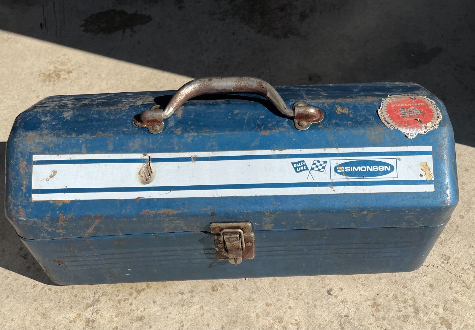 Rare Simonsen Rally Line Tool Box Blue with Red Tray