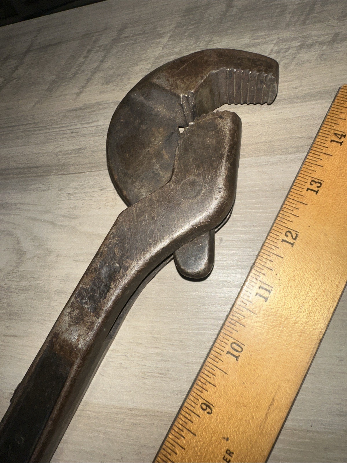 Vintage Heller Bros. Masterench 14”Adjustable Wrench USA Made Pat. 1920s