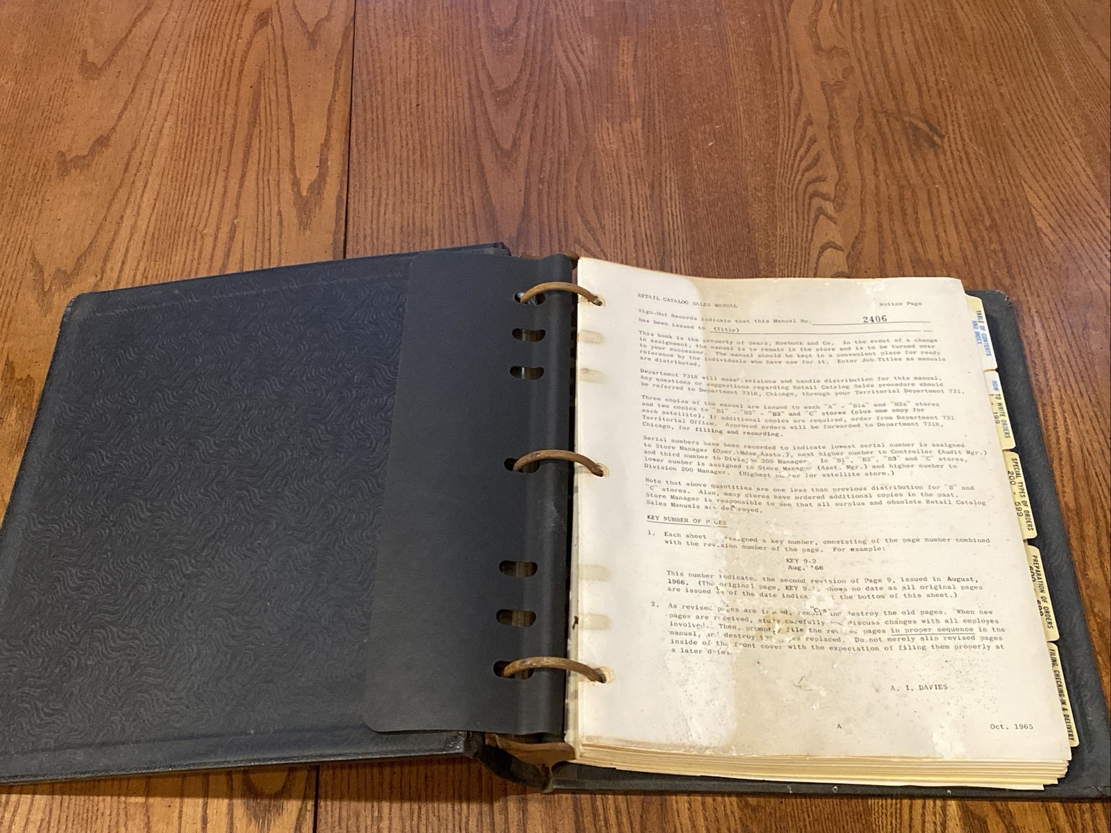 Vtg 1965 Sears Roebuck Retail Catalog Sales Manual Customer Orders Instructions
