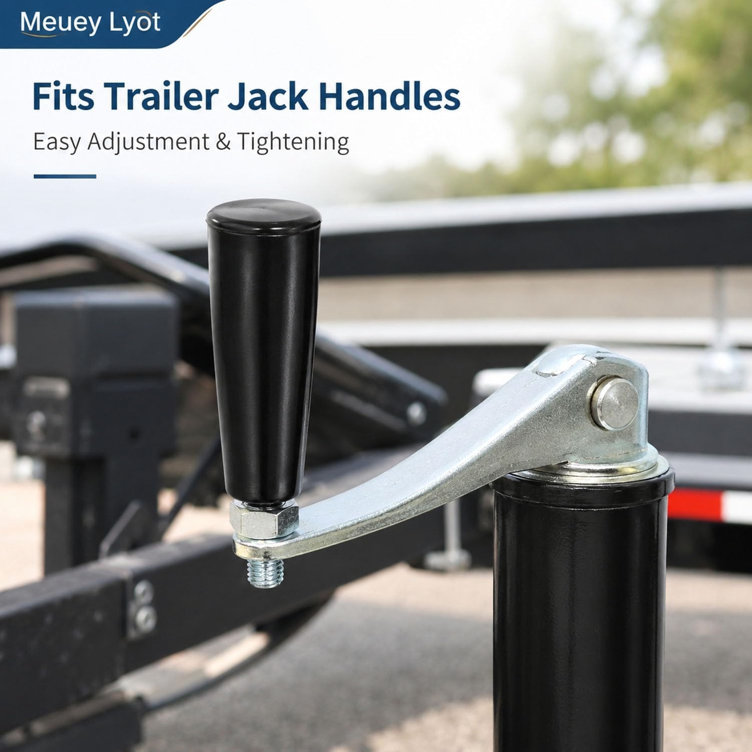 Revolving Lathe Crank Handles M10 Thread Trailer Jack Hand Wheel Grip – 2 Pack