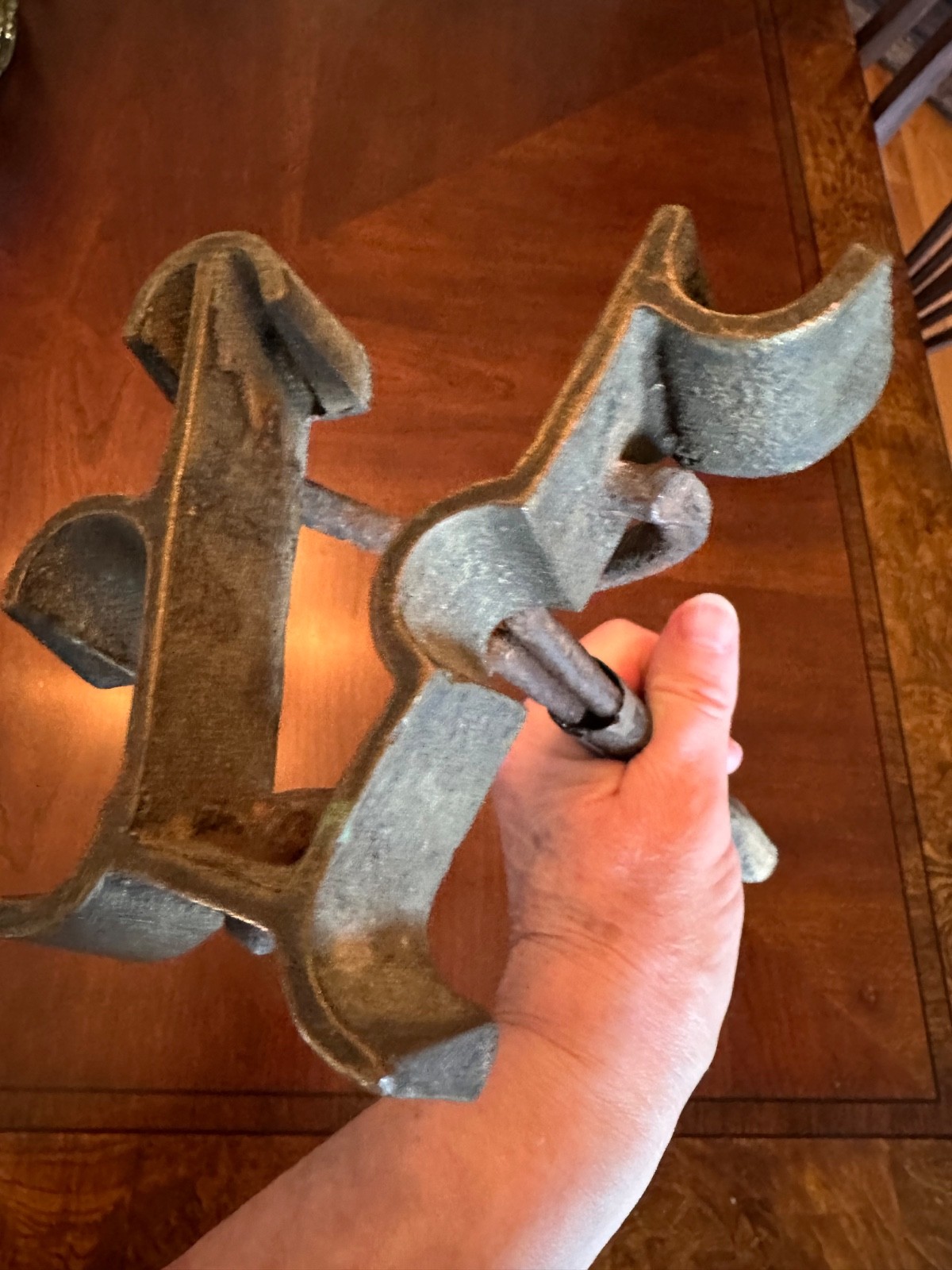 Antique Blacksmith Hand Forged “V.” Branding Iron – Ranch; Livestock; Western
