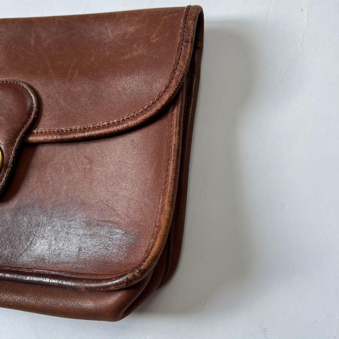 Coach Turnlock Clutch Bag Vintage USA Made 25x18x6 cm Brown Used