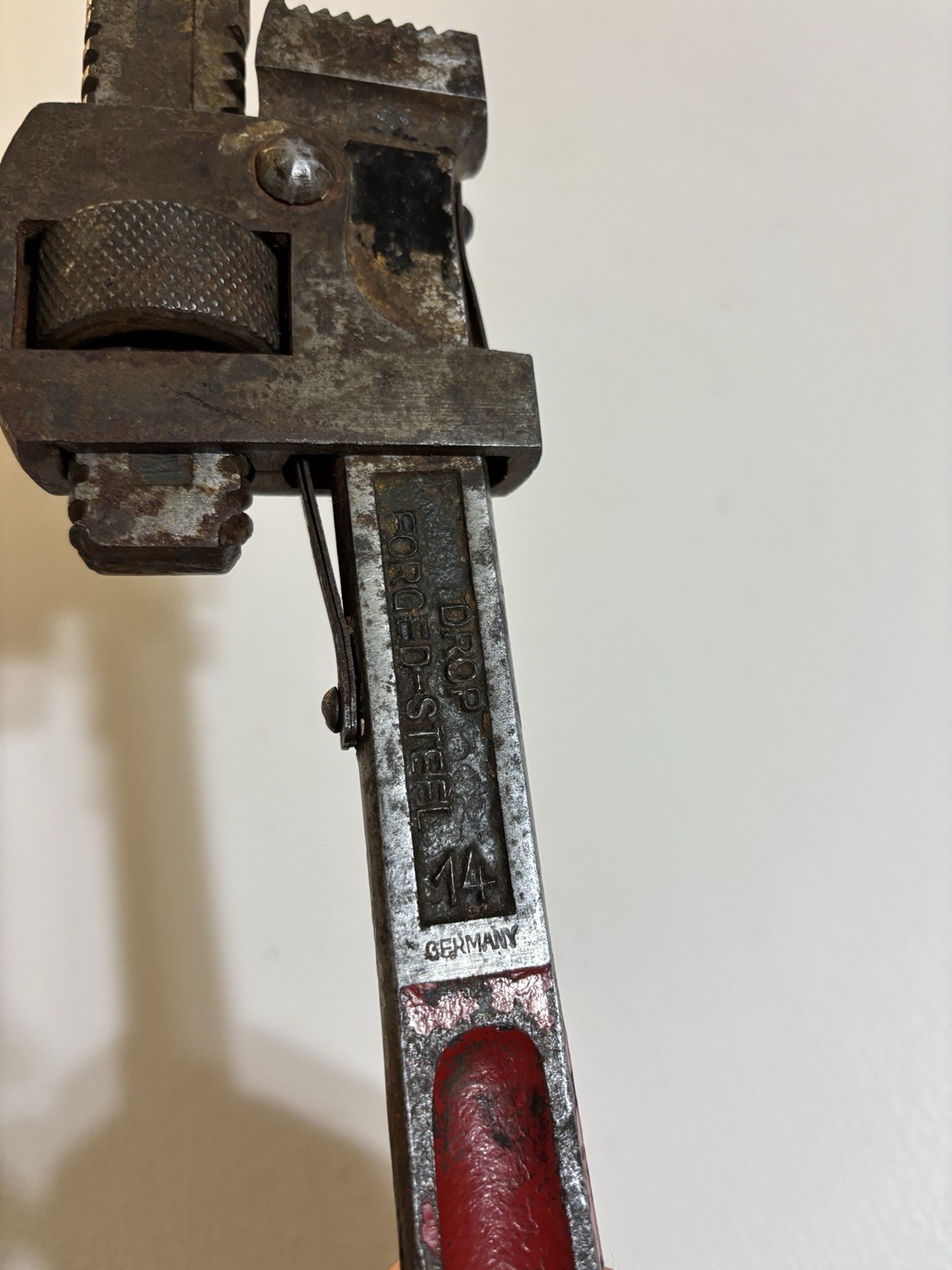 Vintage Dunlap 14” Pipe Wrench Drop Forged Steel Germany Adjustable Tool