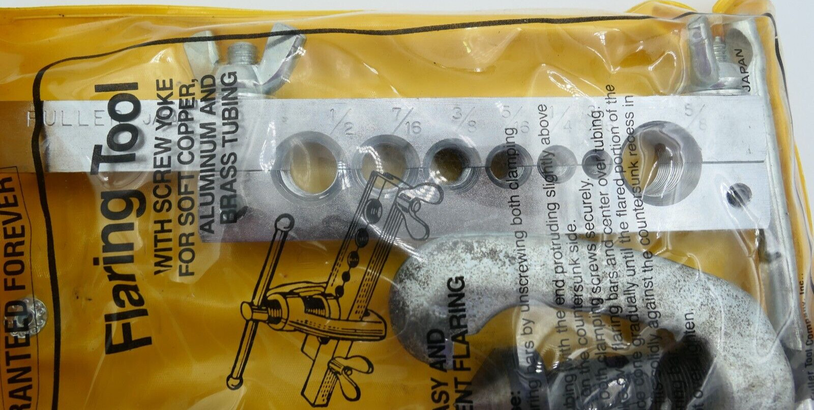 VTG Fuller Flaring Tool w Screw Yoke for Sft Copper Alum & Brass Tubing No.2 NOS