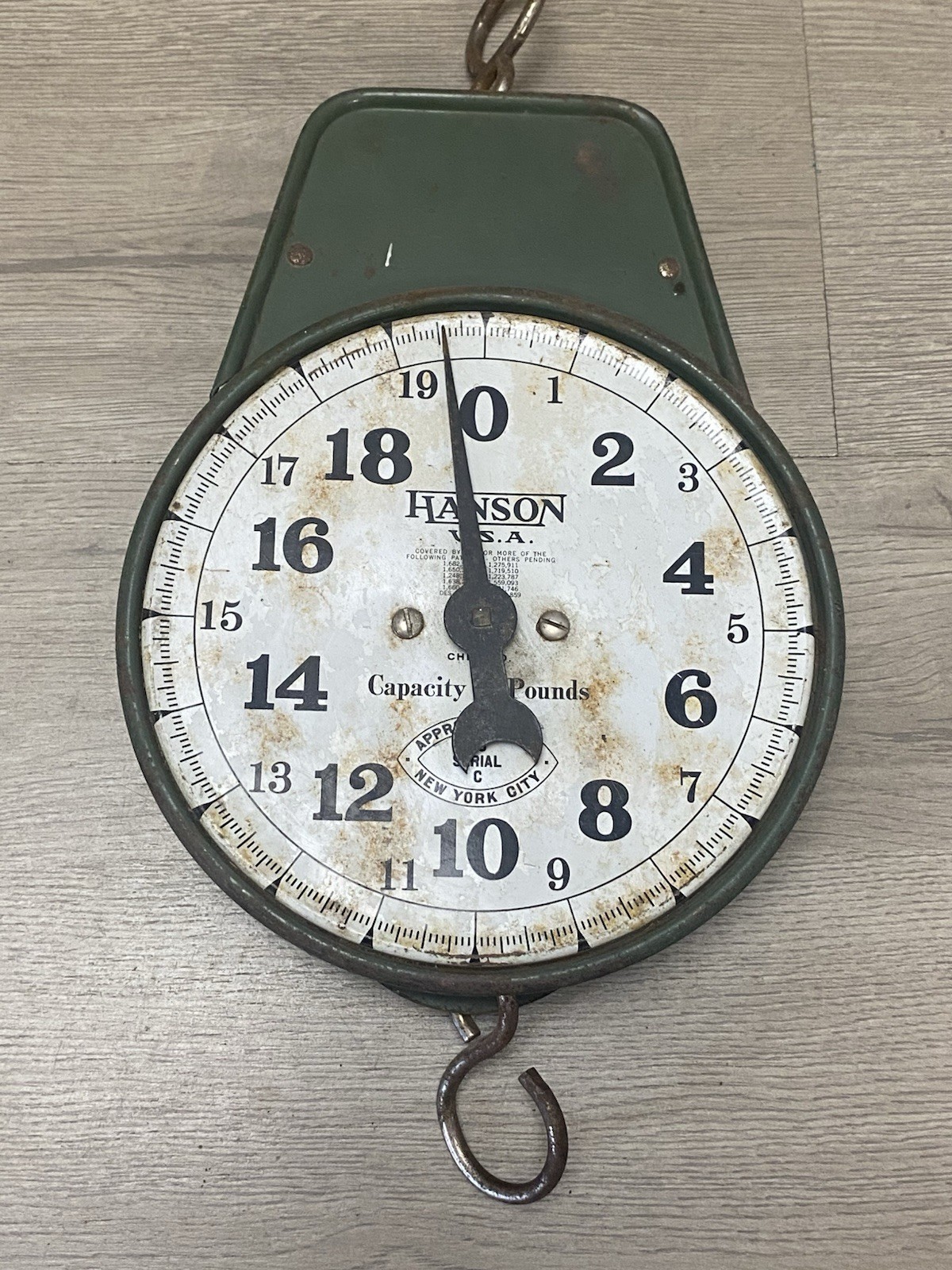 Hanson 33 Serial C New York Dairy 20lb Scale