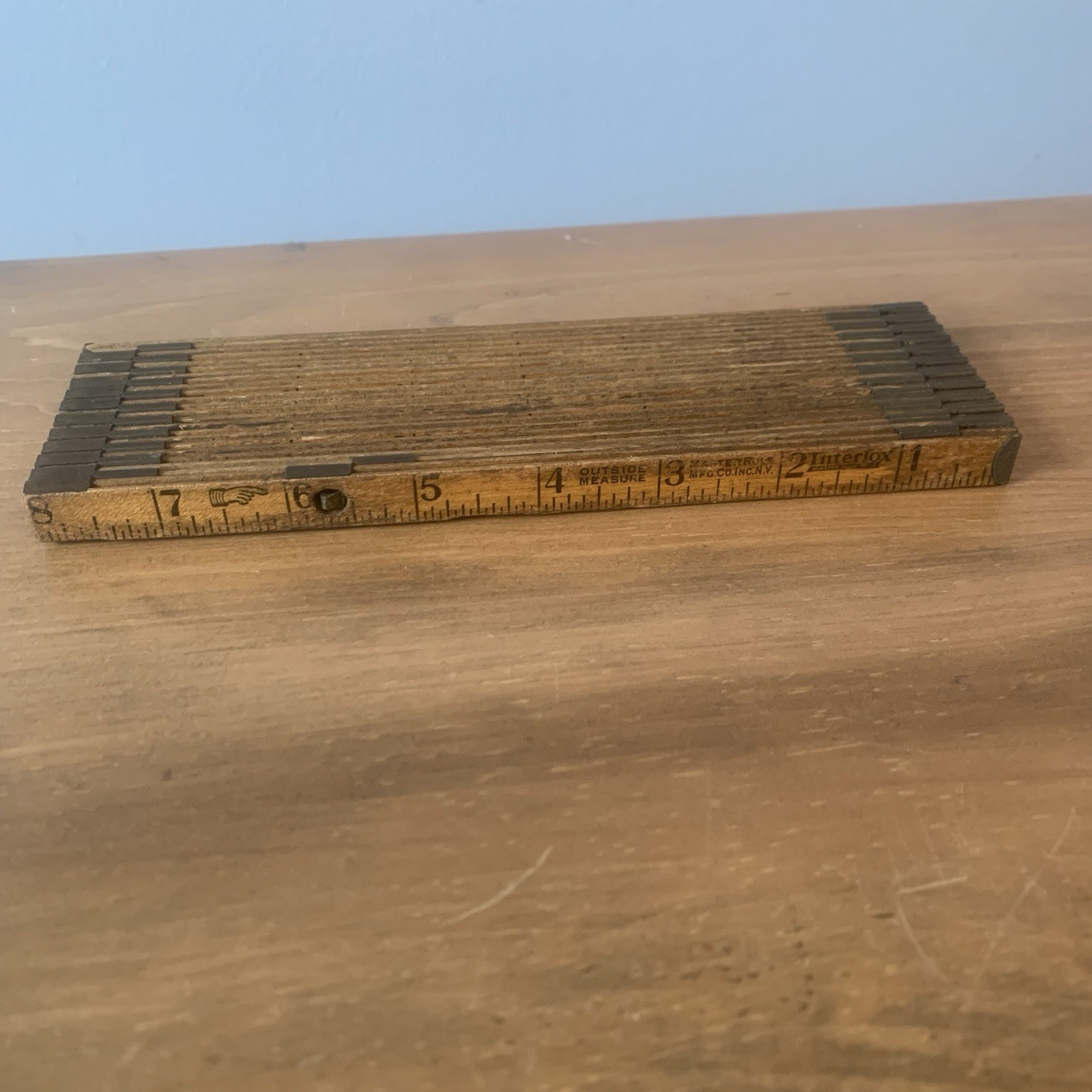 Vintage INTERLOX Master Slide Rule No. 106 Wood Ruler 72″