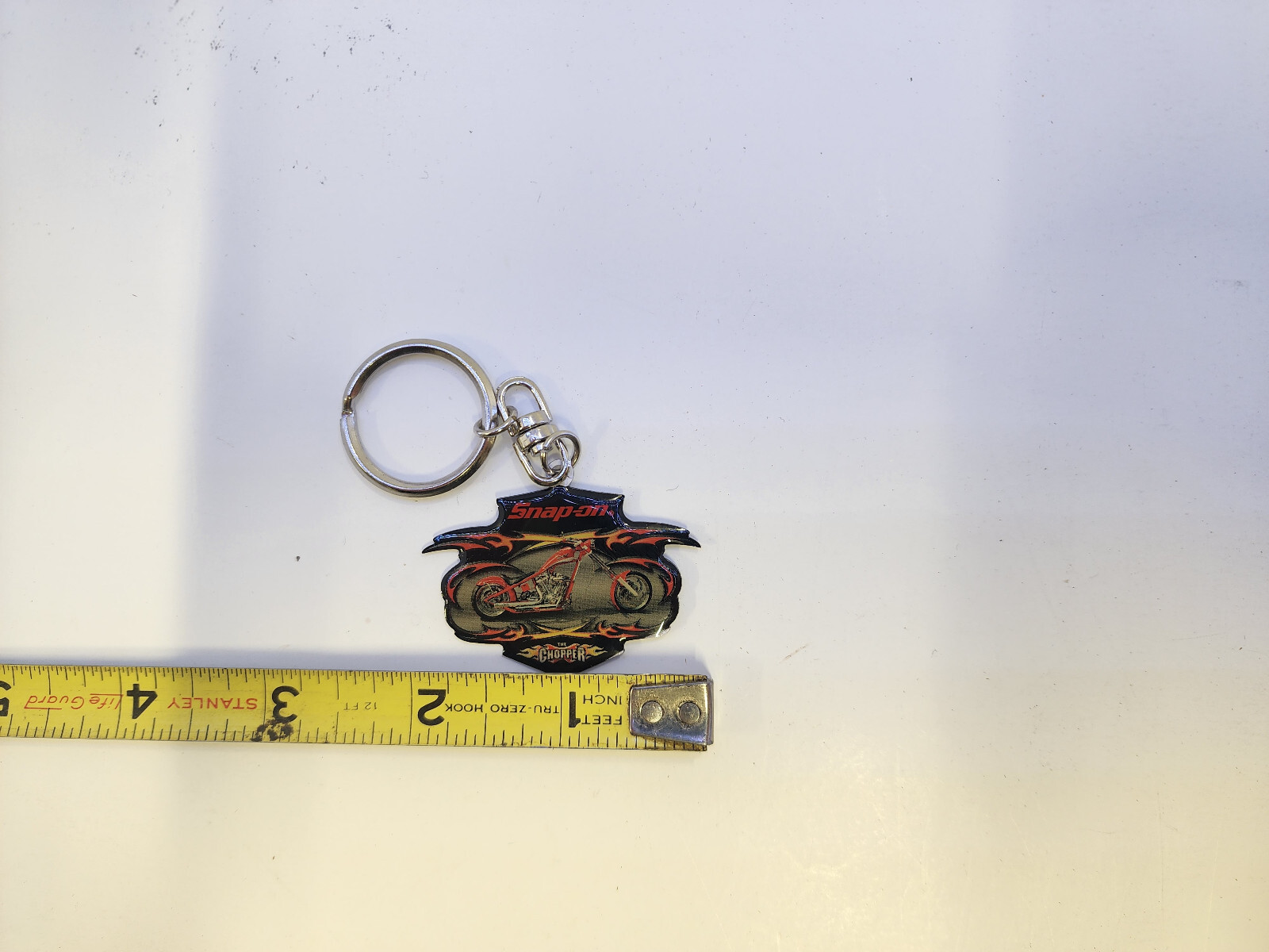 VINTAGE SNAP-ON TOOLS OCC HARLEY CHOPPER METAL KEY CHAIN RING PROMO NOVELTY