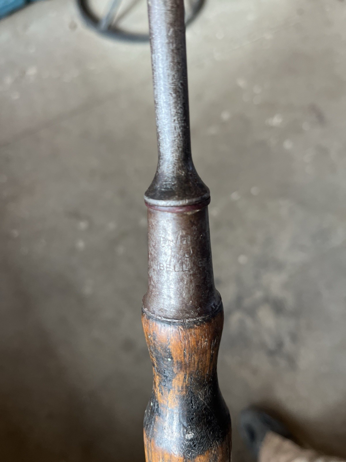 antique Bridgeport USA Bell telephone System 11 1/2” wooden handle screwdriver