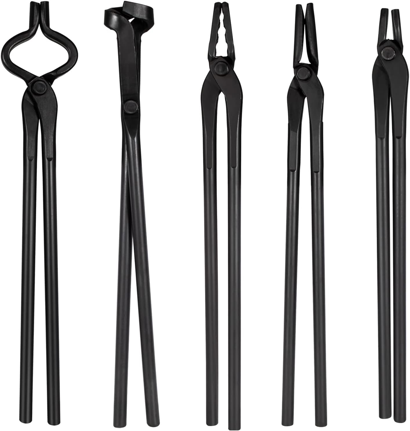 Knife Making Tongs Set Tools Blacksmith Bladesmith Tong Vise Anvil Forge 5PCS
