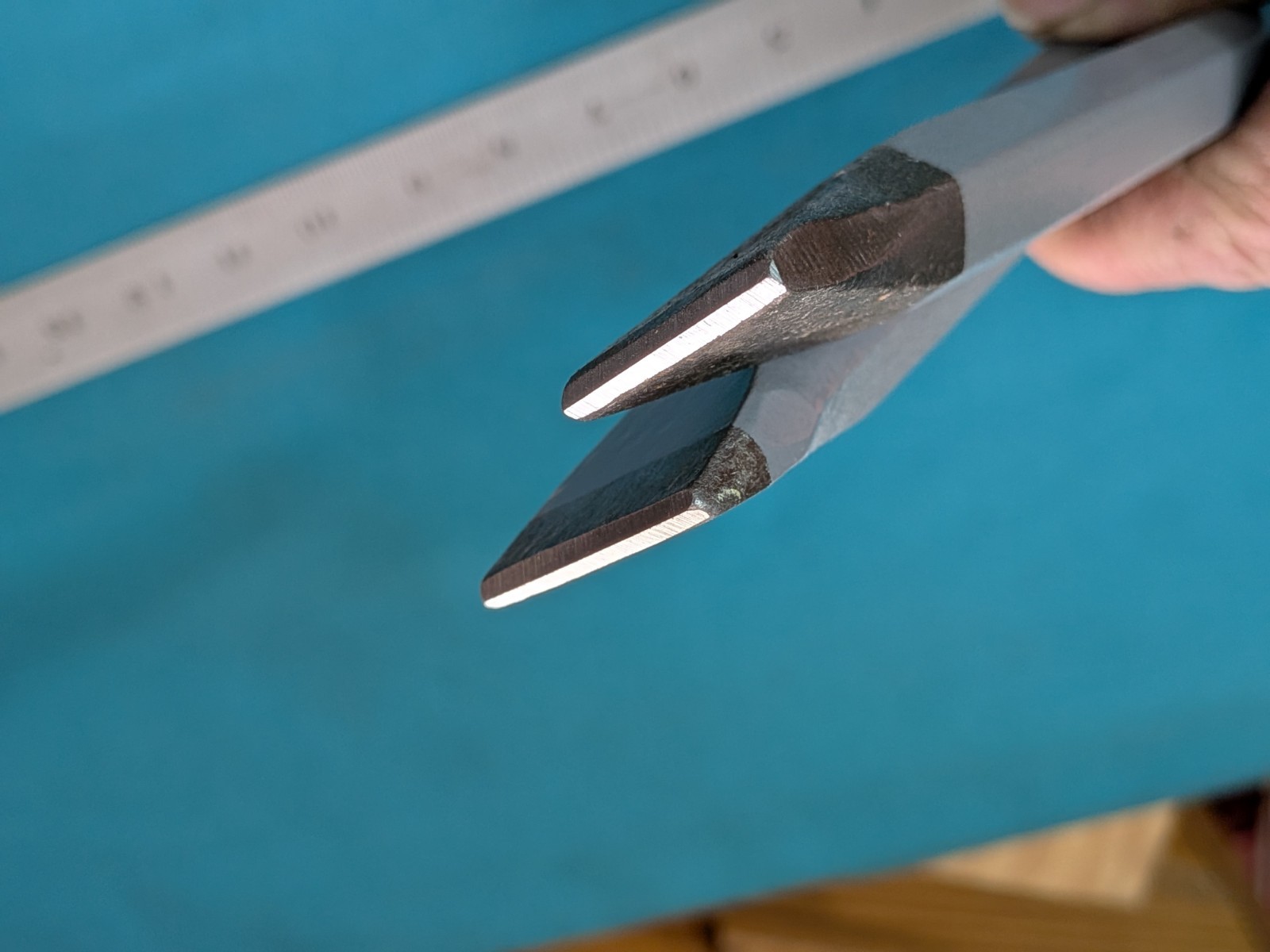 Vintage Two Refurbished Extra Long Cold Chisels 1″ x 15-1/2″ AND 1-1/8″ x 14″