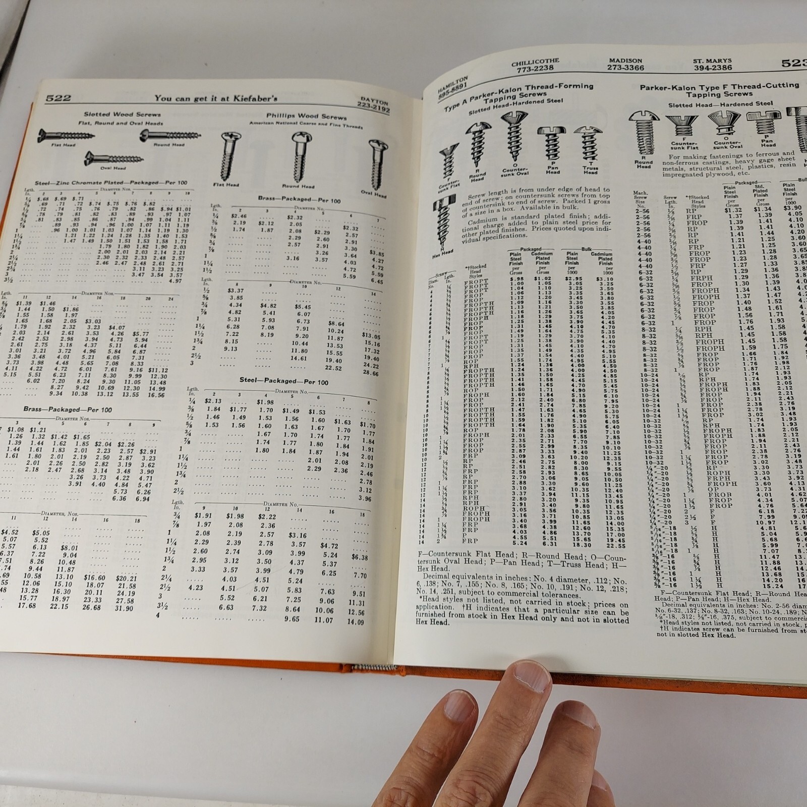W. H. Kiefaber Catalog 65 HC Dayton, Hamilton, Chillicothe, St. Mary’s, Madison
