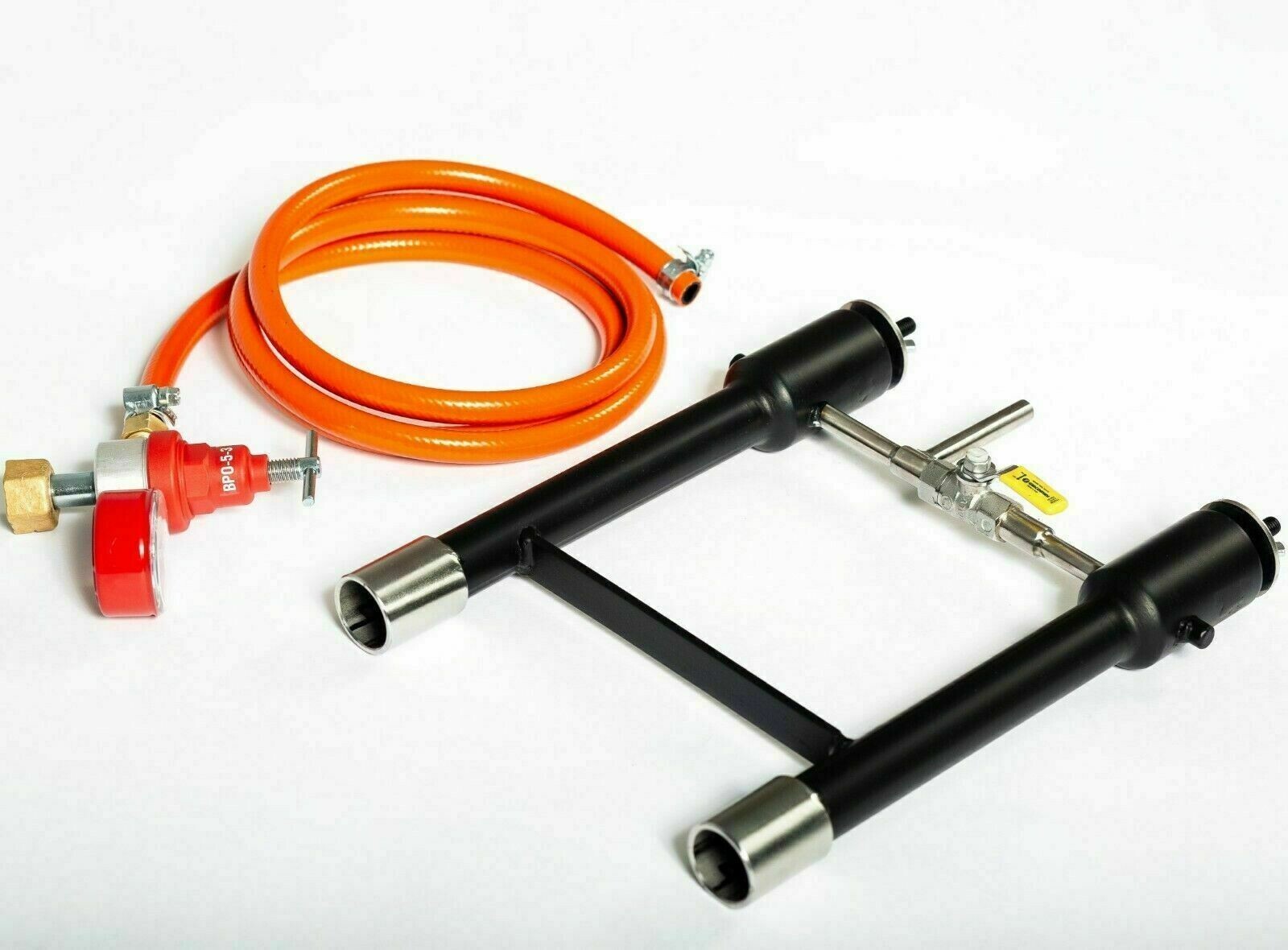 2 CONNECTED DFP GAS BURNERS Propane Forge Furnace Foundry Blacksmith Farrier USA