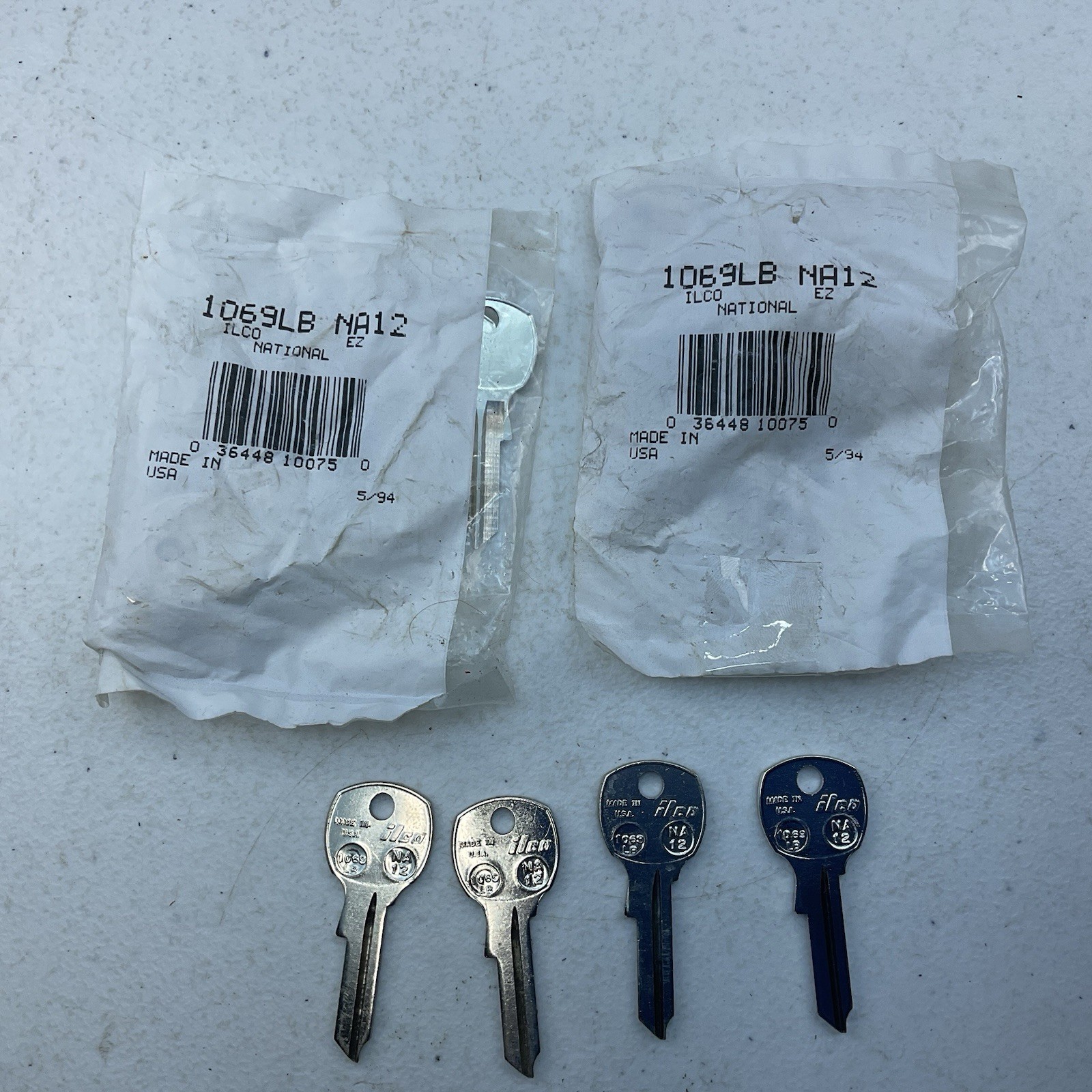 ILCO 1069LB EZ NA12 for NATIONAL KEY BLANKS, Lot Of 24