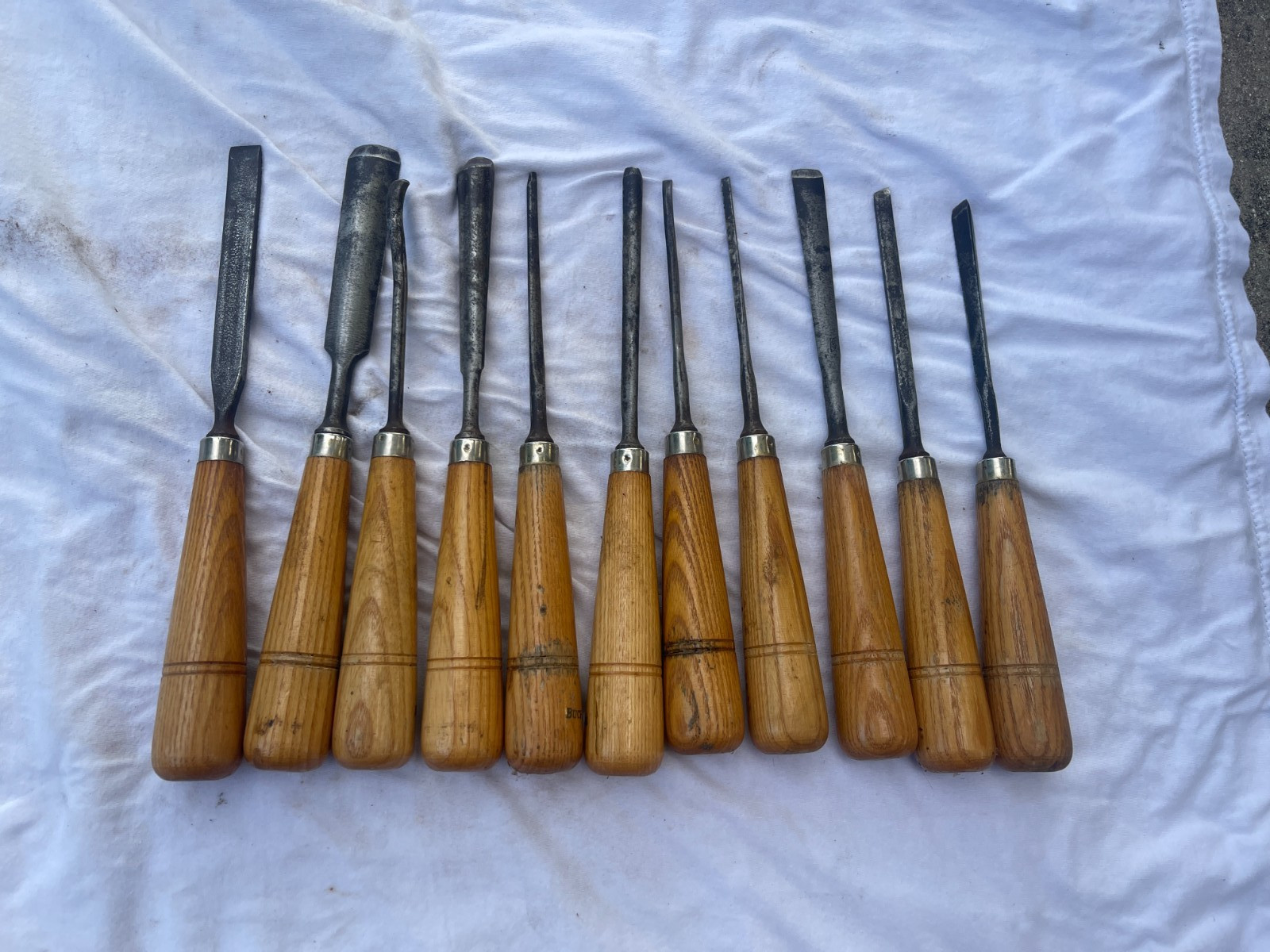 Vintage Buck Bros Wood Chisel Gouge Lot 11 Wood Handles Carving Tools