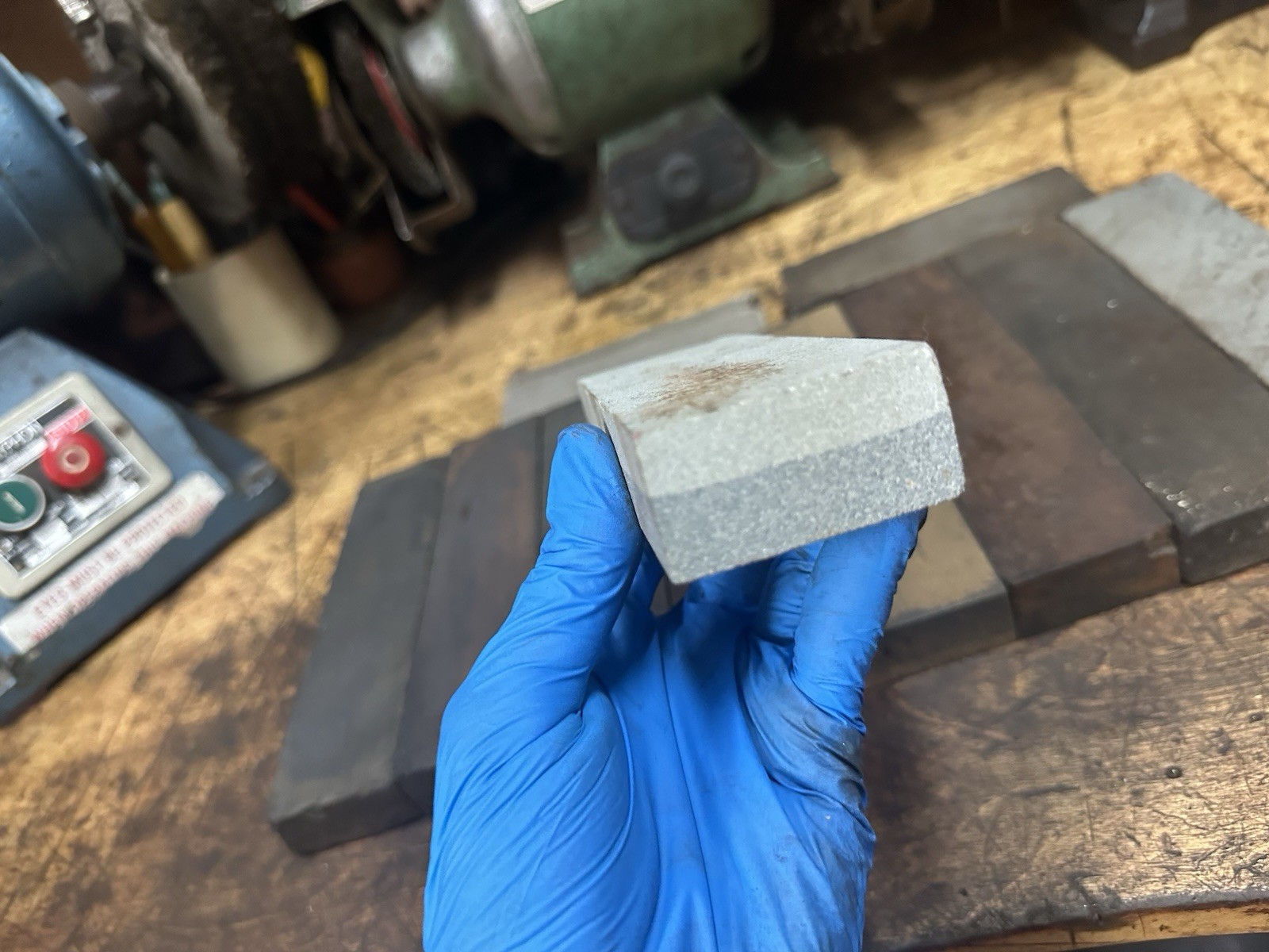 Job Lot of 10 Synthetic Sharpening Stones Oilstones – Most 8”x2”x1”