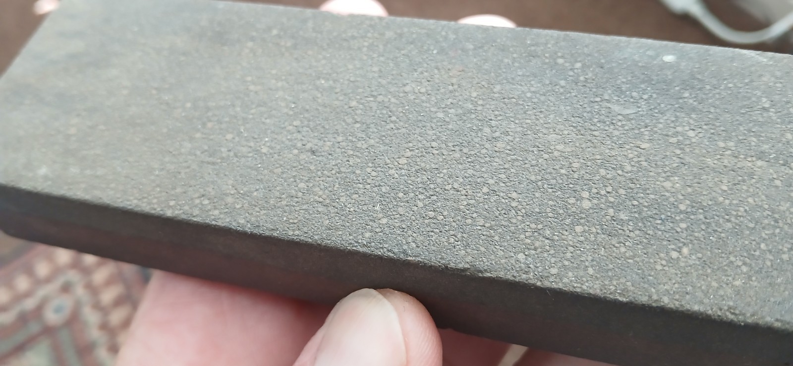 Vntg Combination Oil Stone for Sharpening Bladed Tools Knives Reddish and Grey
