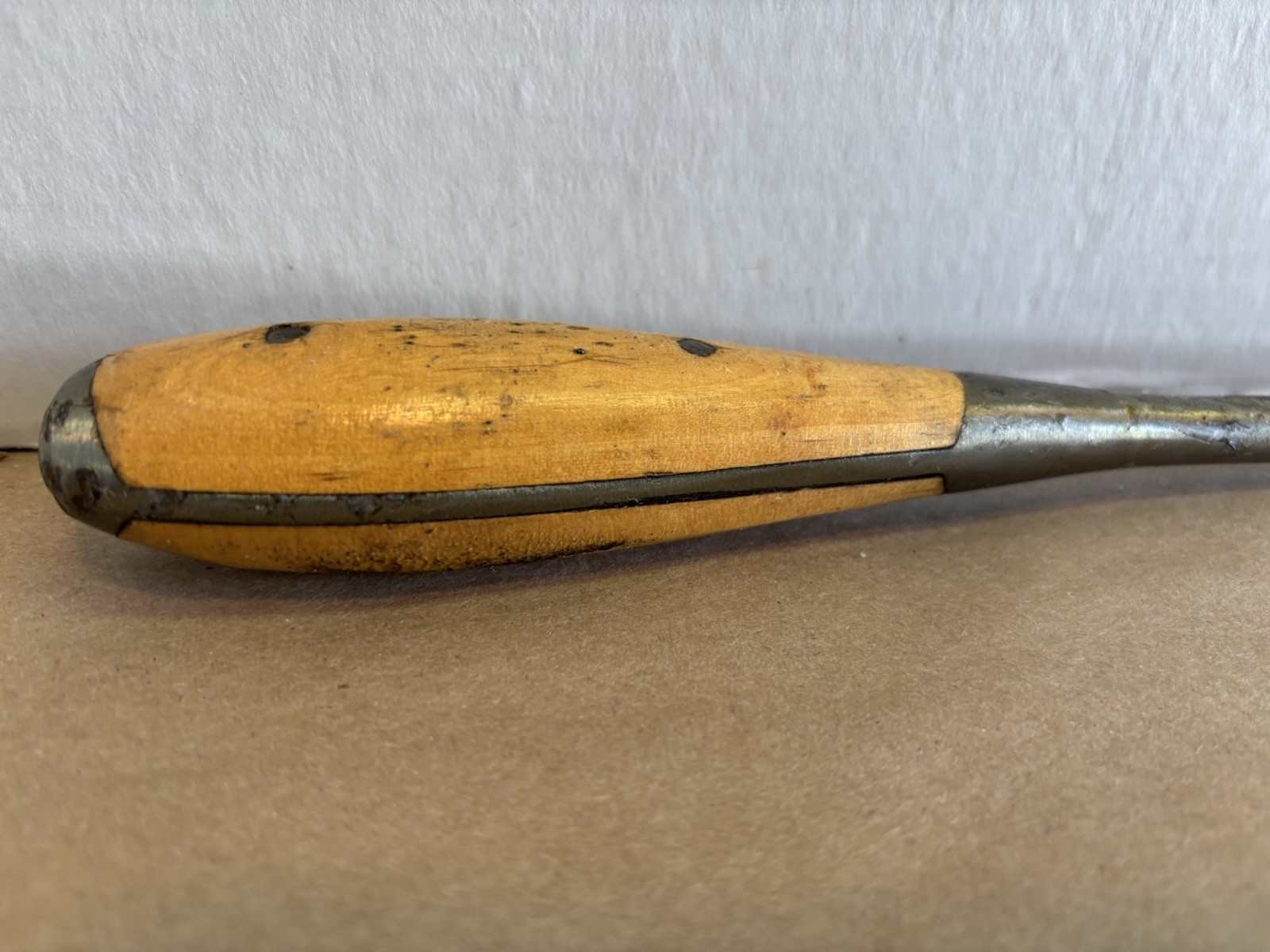 VTG Irwin Perfect Grip Wood Handled, 14.5” Flat Screwdriver