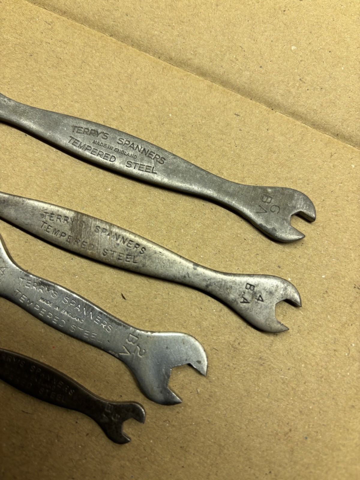 VINTAGE, Set Terrys Toolkit Spanner’s, Made In England, BA Sizes