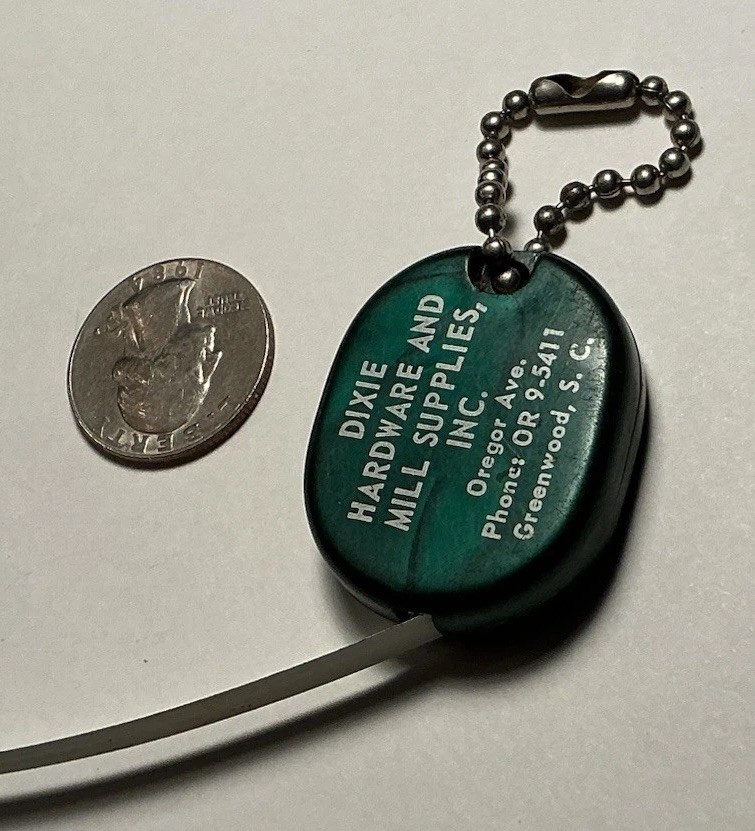 Dixie Hardware & Mill Supplies Inc. Green Tape Measure Advertising Greenwood SC