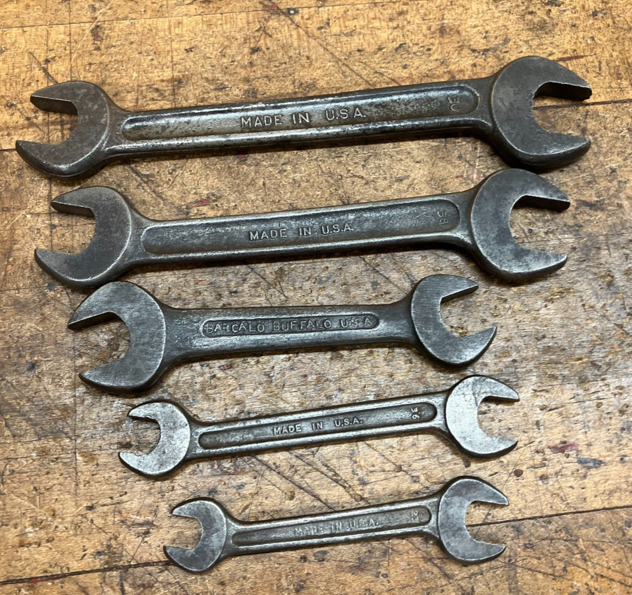 Vintage Checker 5 Piece Wrench Set