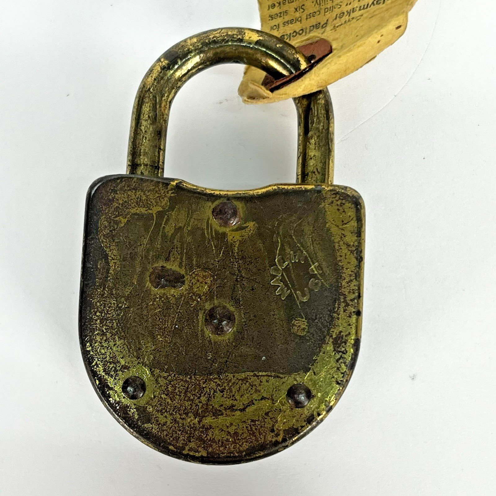 Scout Combination Padlock No. 167 Slaymaker Lock, Combination Tag. Works!