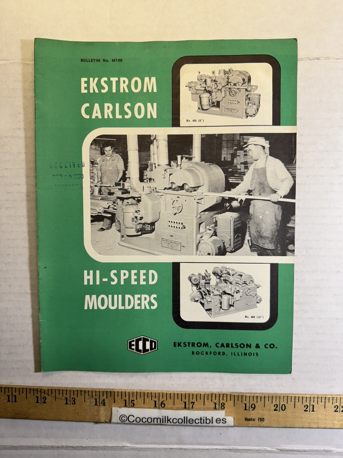 Vintage Ekstrom Carlson & CO HI-Speed Moulders Bulletin No.M100 Rockford IL