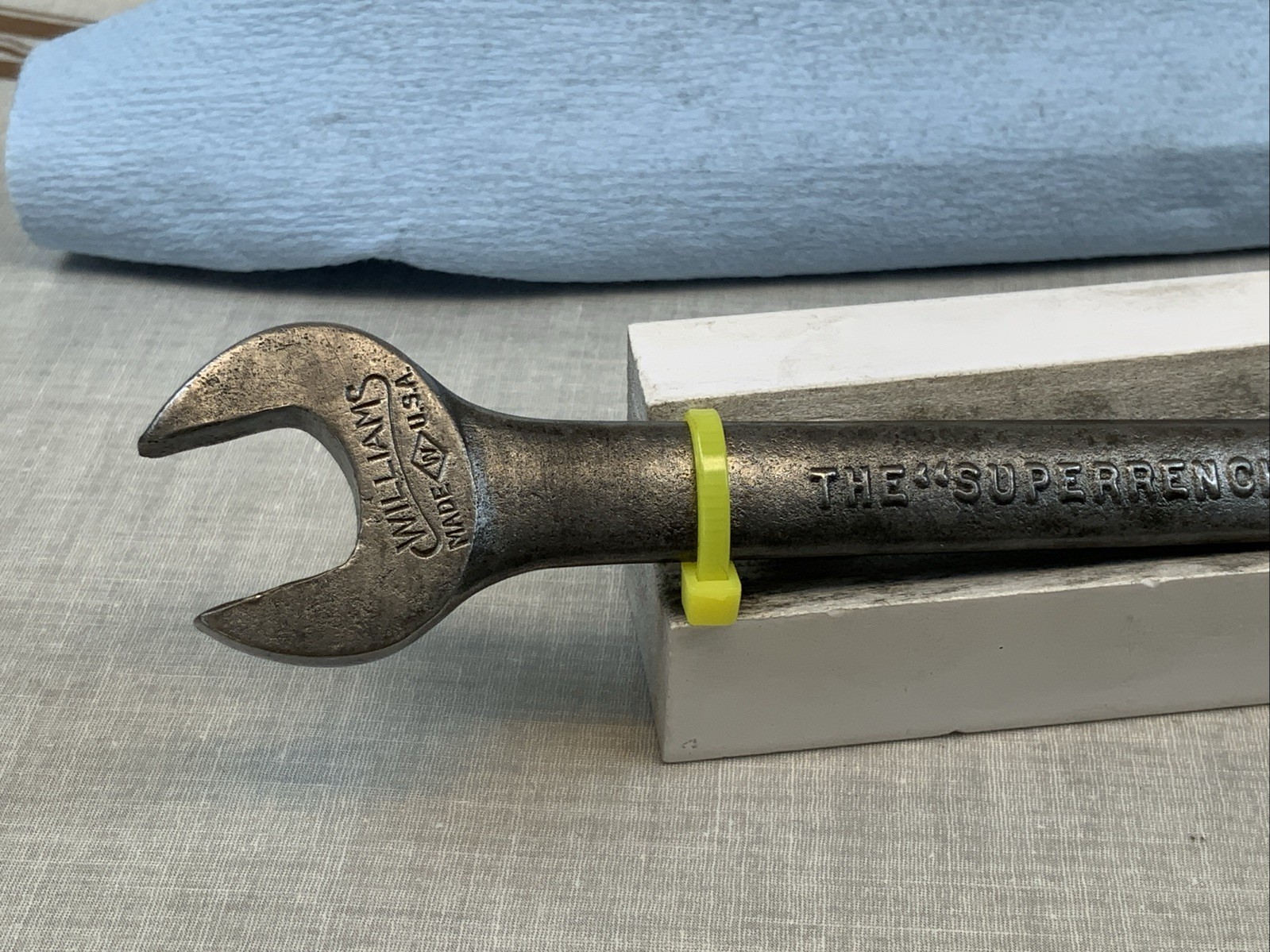 WILLIAMS 3725, SUPERRENCH, Open End Wrench, 1/2in. x 7/16in., USA Yellow